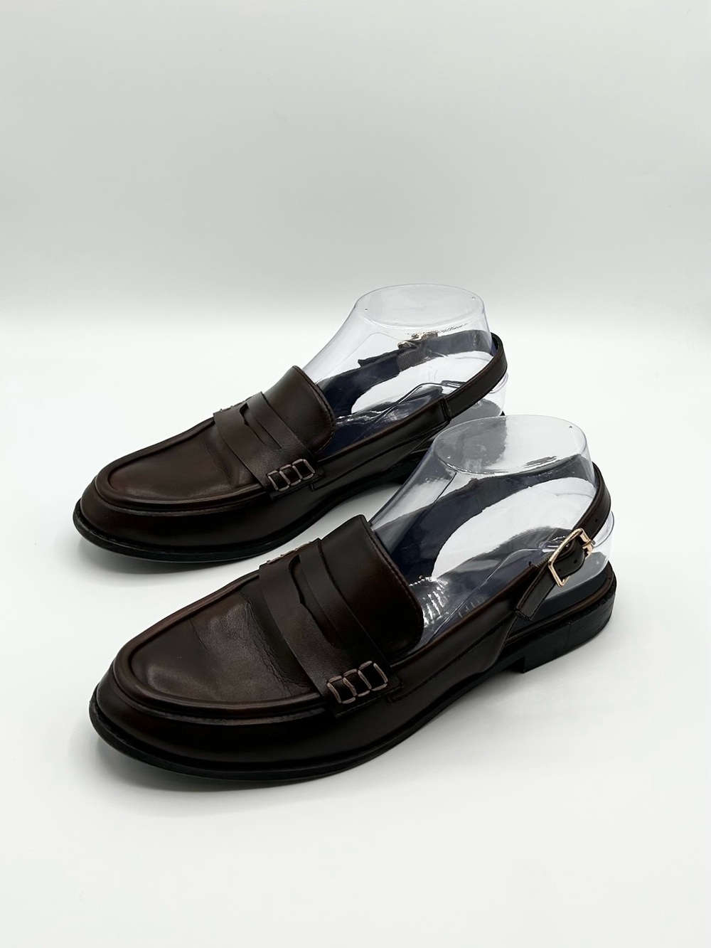 Madden Girl Steve Madden Dark Brown Slingback Loafers Flats Women’s Size 6.5